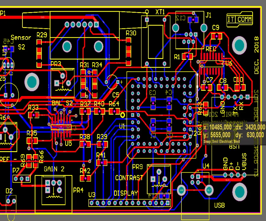 Diseño de circuito electrónico PCB